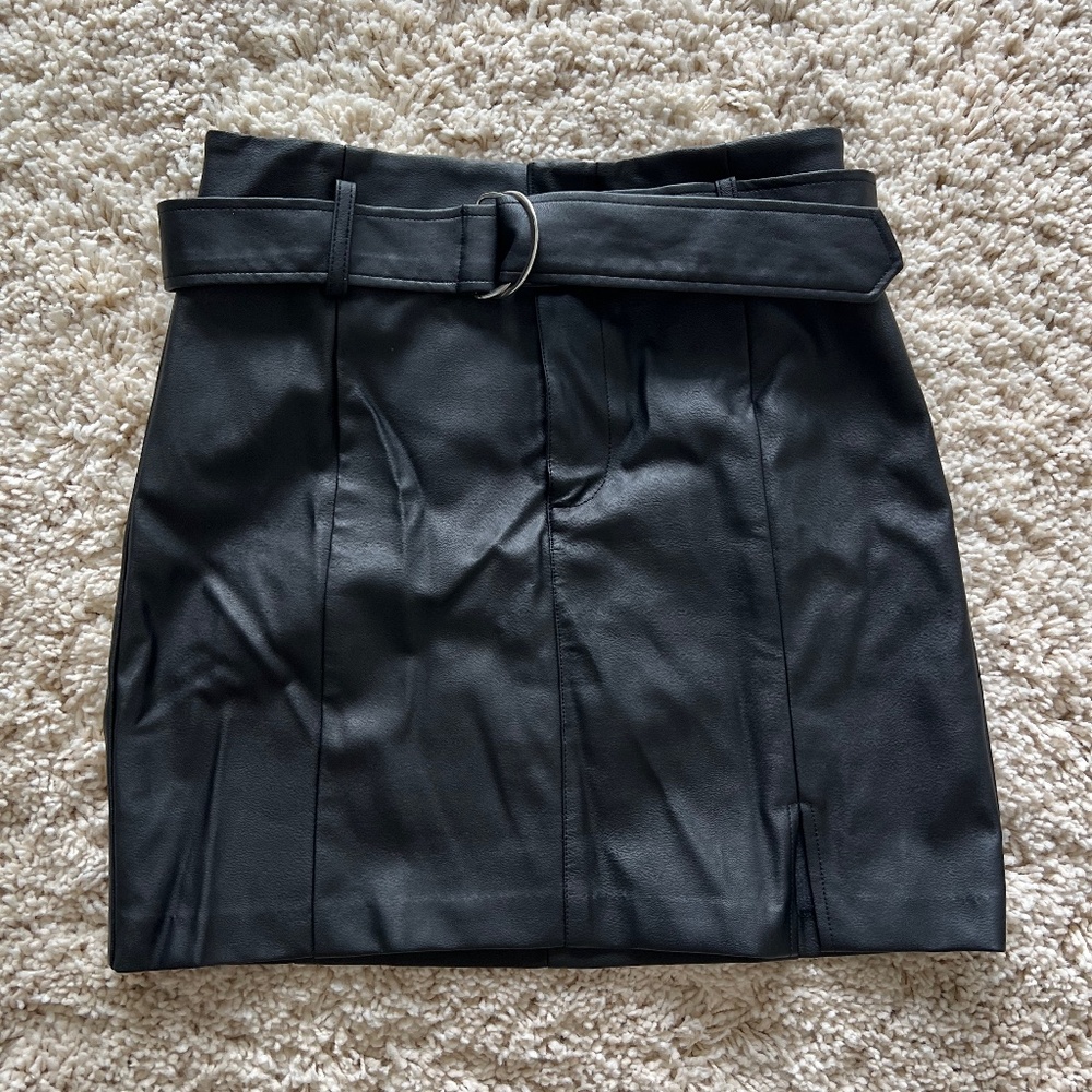 Faux Leather Skirt